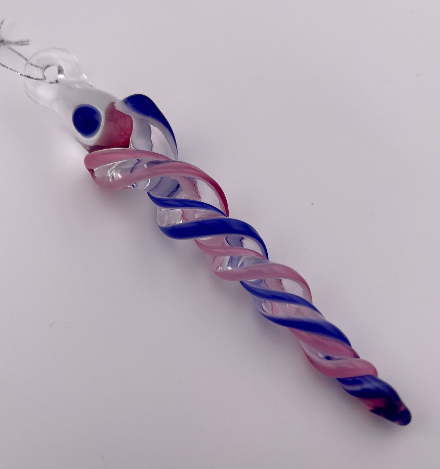 Telemagenta and Neptune Glass Icicle Ornament - JeffBeckerGlass.com