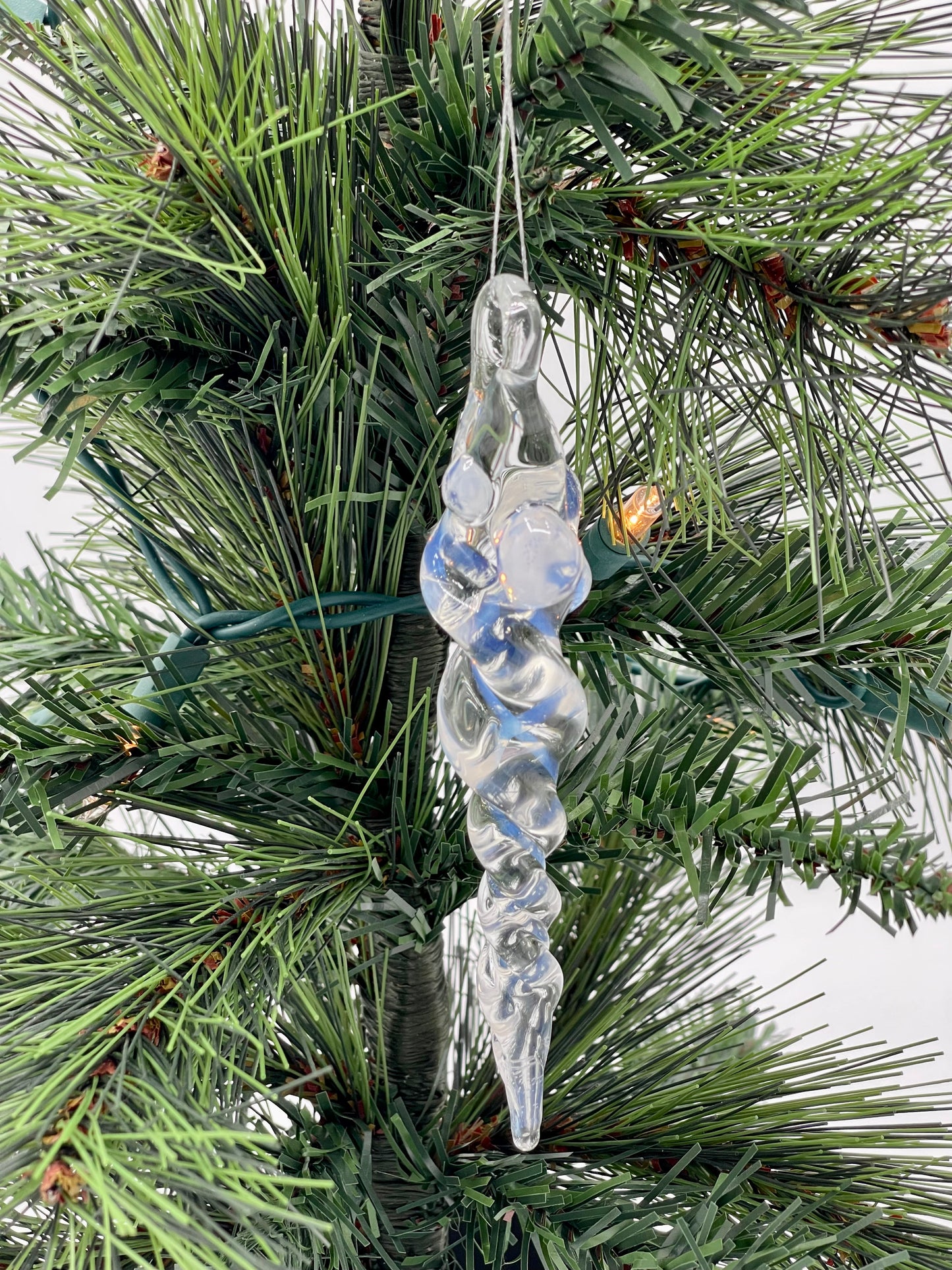 Clear Icicle Christmas Ornaments - JeffBeckerGlass.com