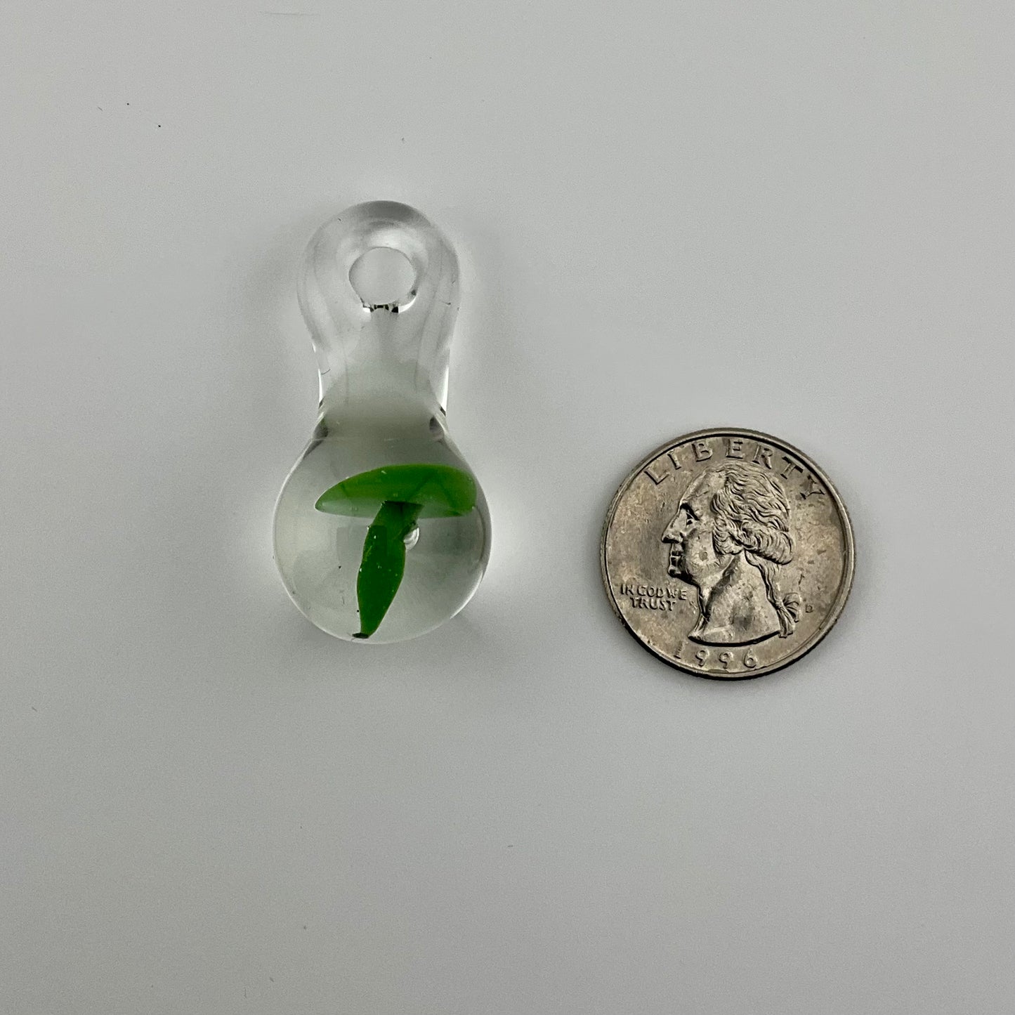 Green Mushroom Pendant - JeffBeckerGlass.com