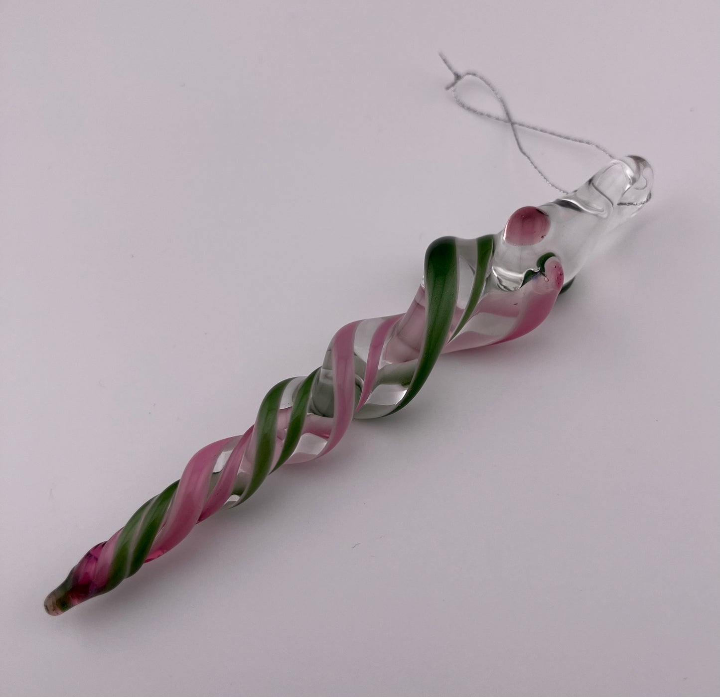 Telemagenta and Plantphibian Glass Icicle Ornament - JeffBeckerGlass.com