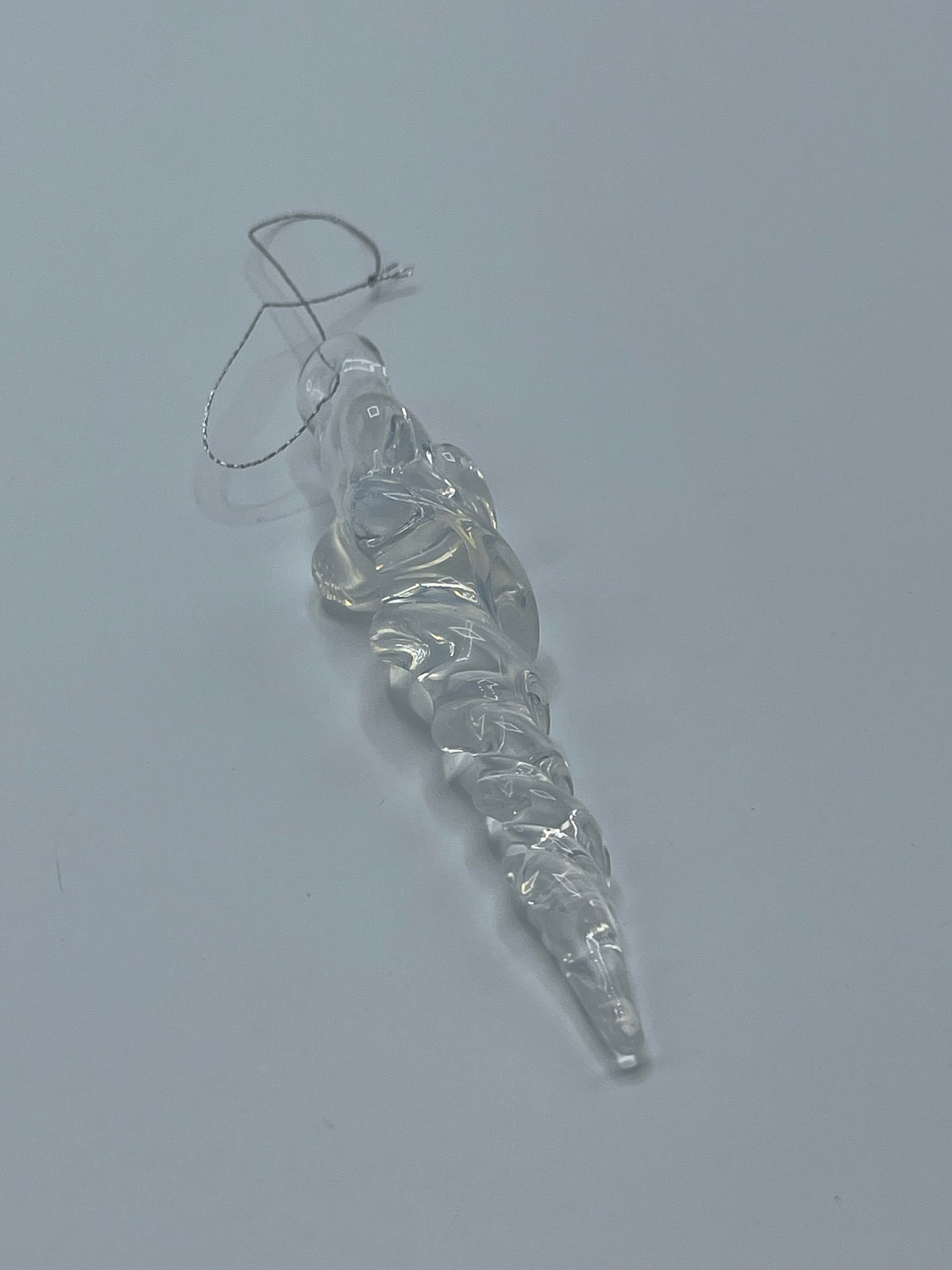 Clear Icicle Christmas Ornaments - JeffBeckerGlass.com