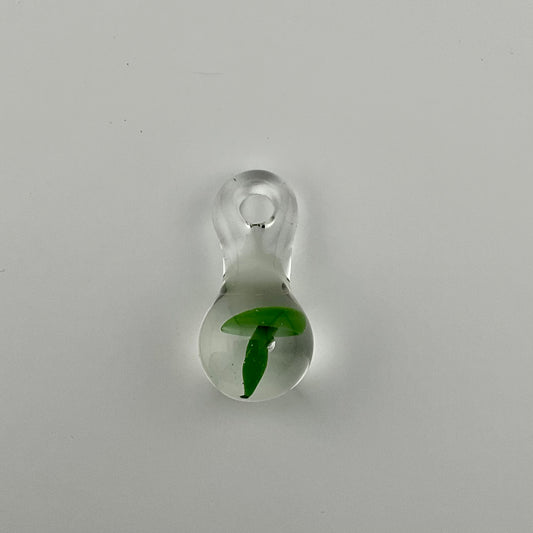 Green Mushroom Pendant - JeffBeckerGlass.com