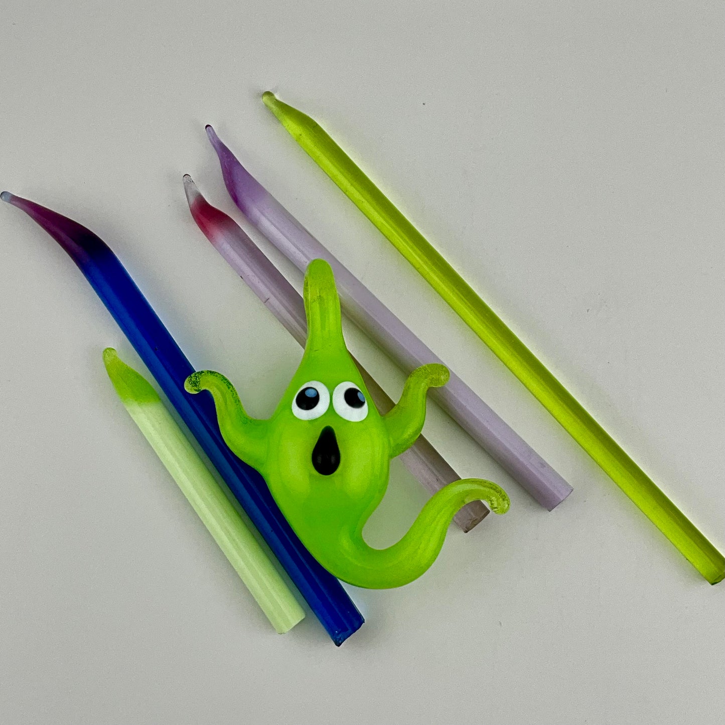 Green Slime Glass Ghost Pendant
