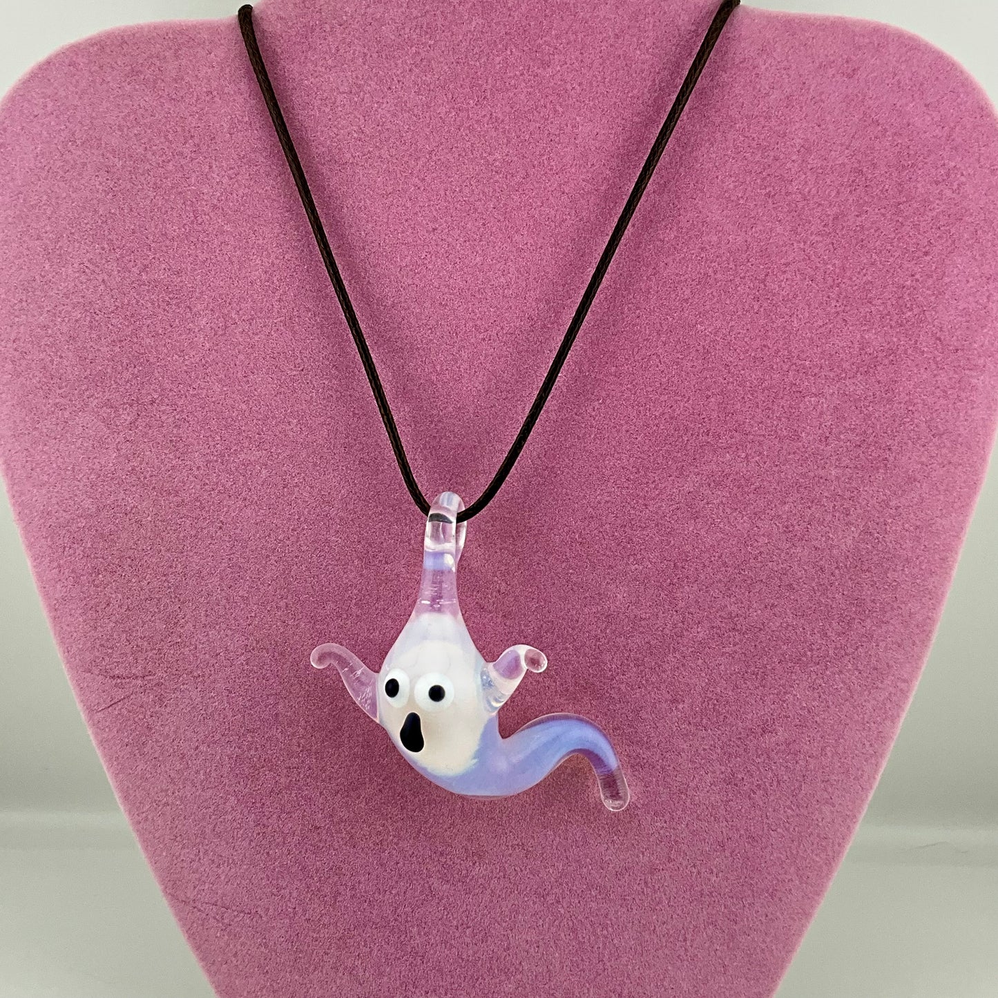 Moonstone Glass Ghost Pendant