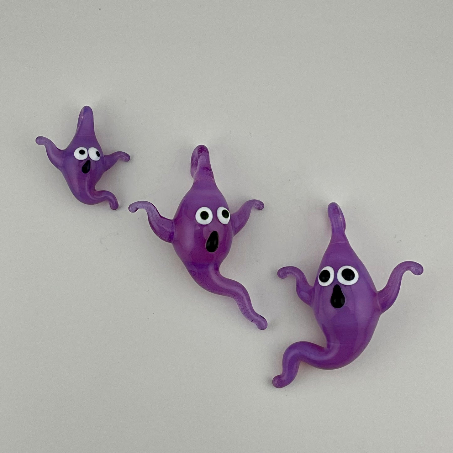 Pink Slime Glass Ghost Pendant