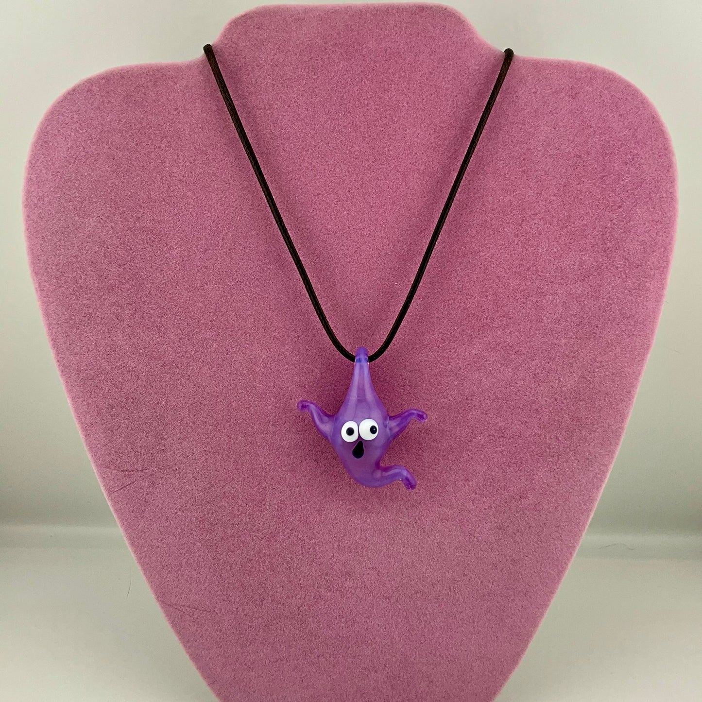 Mini Pink Slime Glass Ghost Pendant