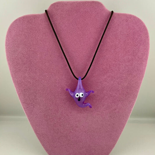 Mini Pink Slime Glass Ghost Pendant