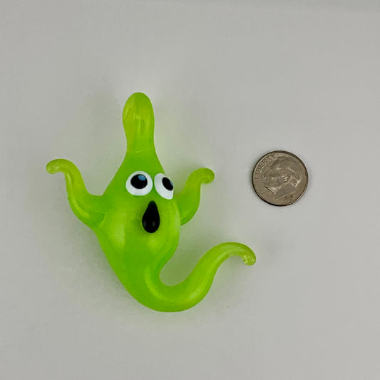 Green Slime Glass Ghost Pendant