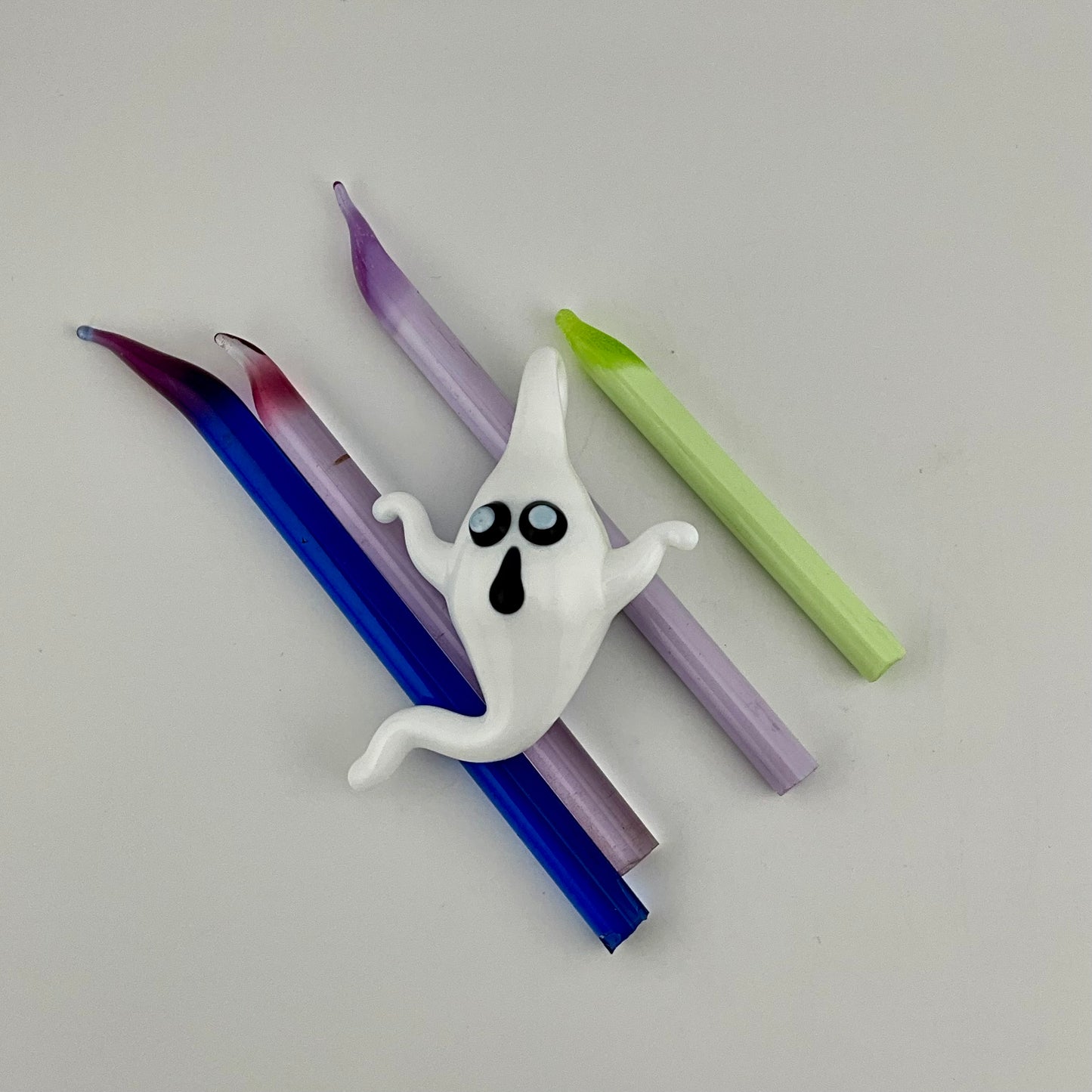 White Glass Ghost Pendant