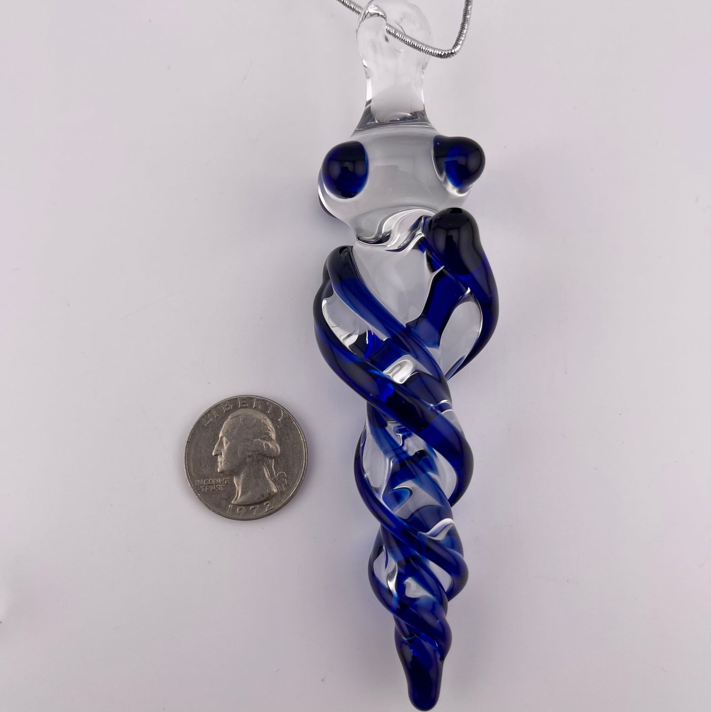 3 Pack Cobalt Blue Glass Icicle Ornament  "Holiday Special"
