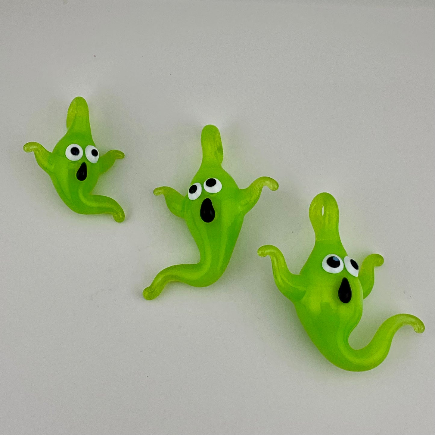 Green Slime Glass Ghost Pendant