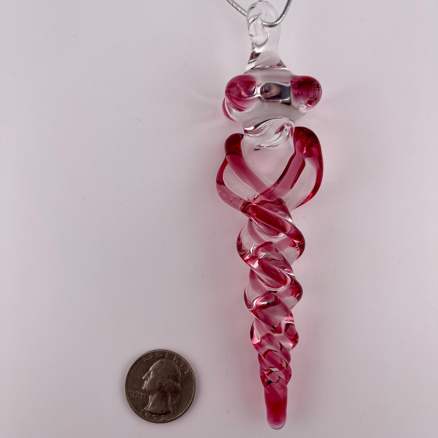 3 Pack Gold Ruby Glass Icicle Ornament  "Holiday Special"