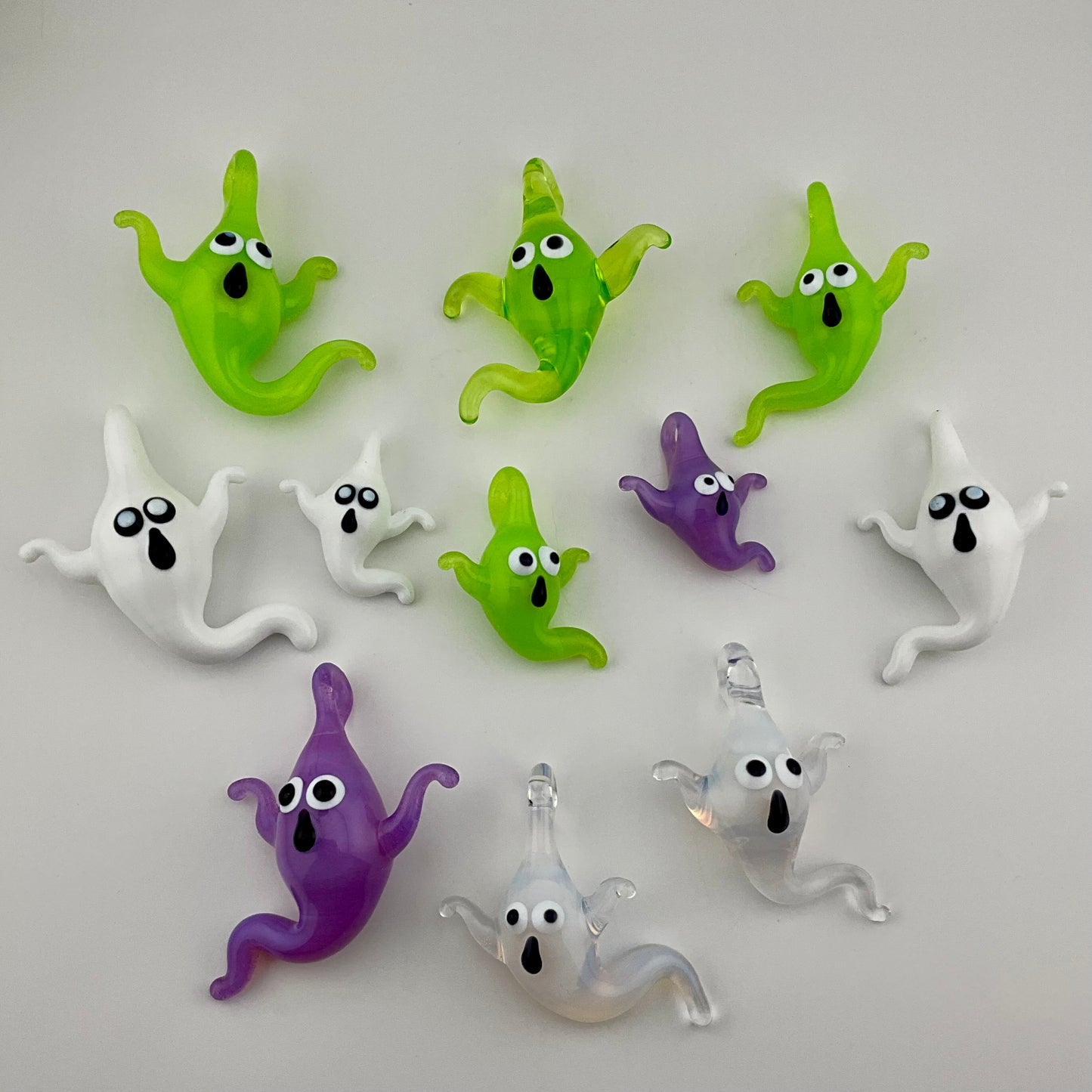 White Glass Ghost Pendant