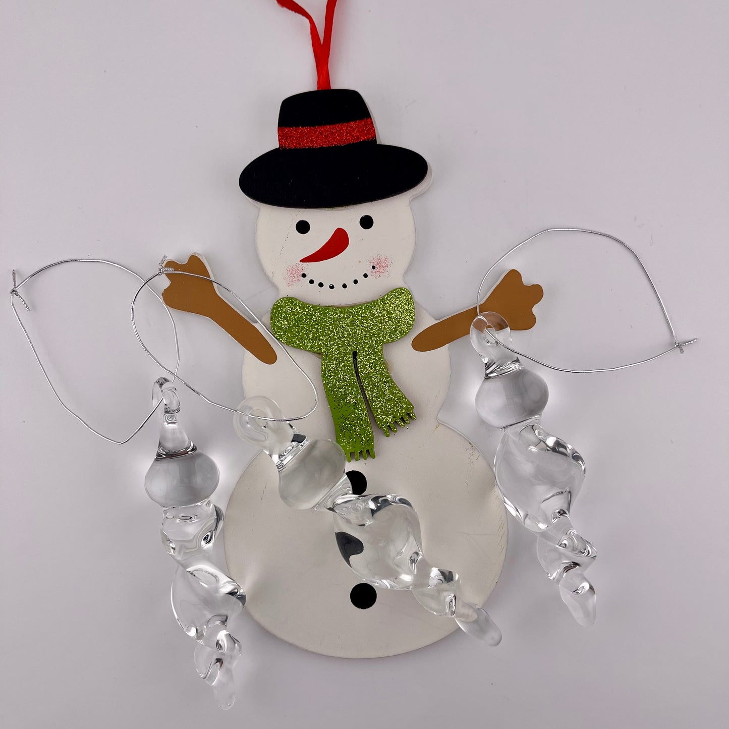 3 Pack of Small Clear Glass Icicle Ornaments