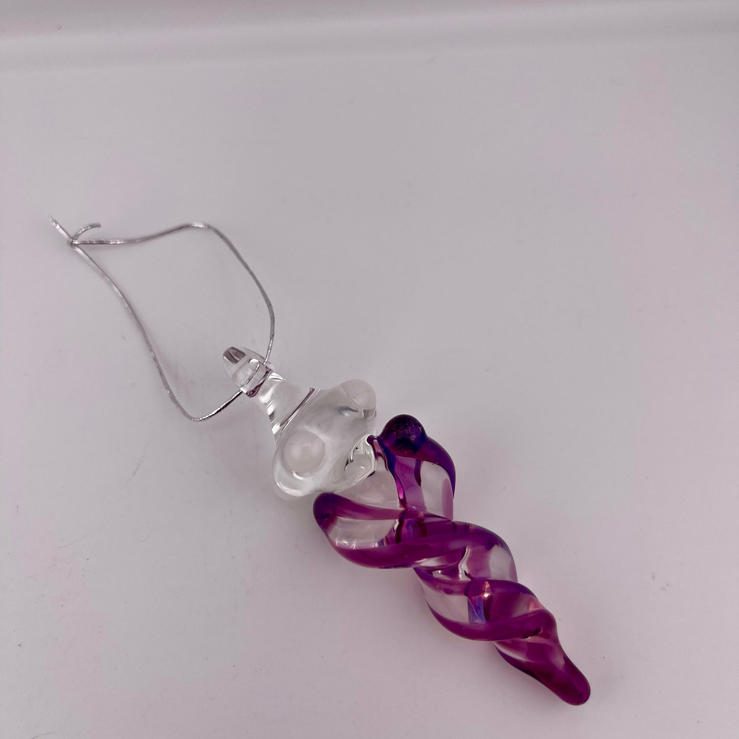Mini Gold Amethyst Glass Icicle Ornaments