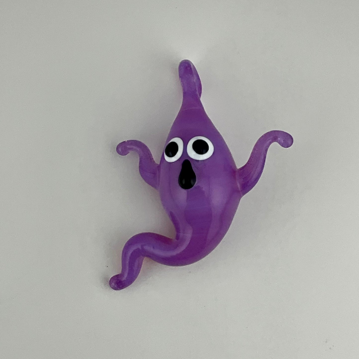 Pink Slime Glass Ghost Pendant