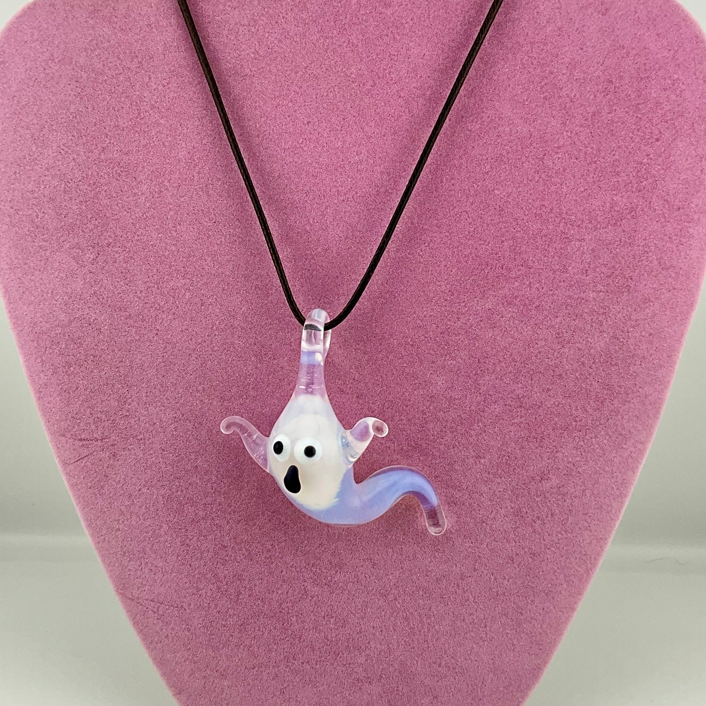 Moonstone Glass Ghost Pendant