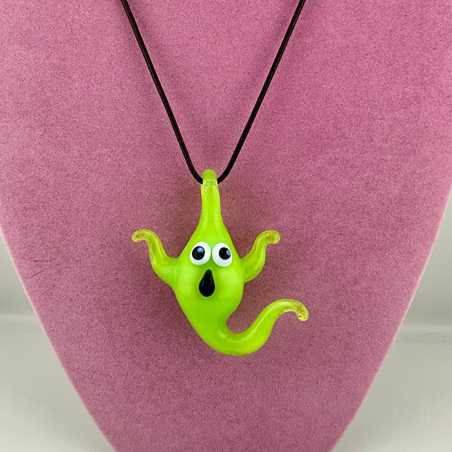 Green Slime Glass Ghost Pendant