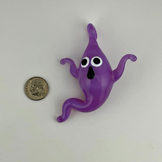 Pink Slime Glass Ghost Pendant