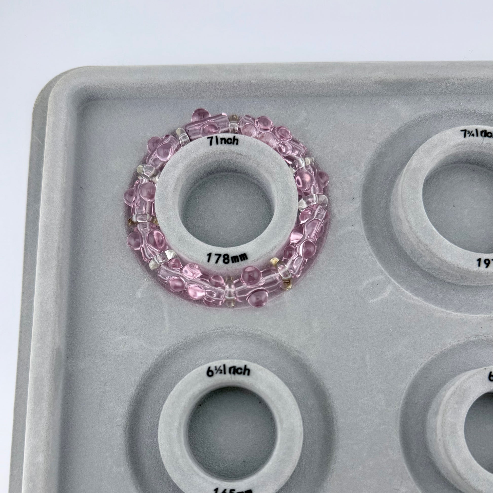 Stretchy Pink Glass Bracelet(Not UV Reactive) - JeffBeckerGlass.com