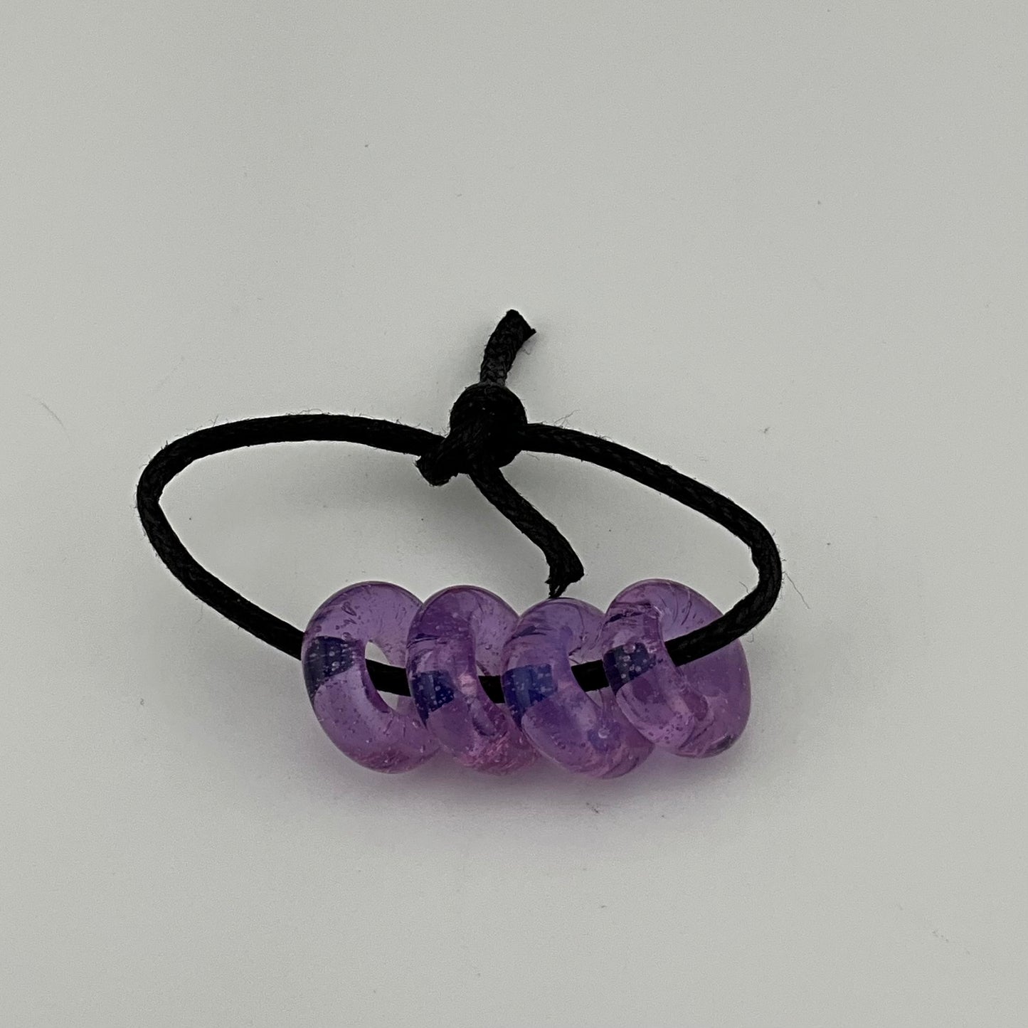 4 Pink Slime Glass Spacer Beads
