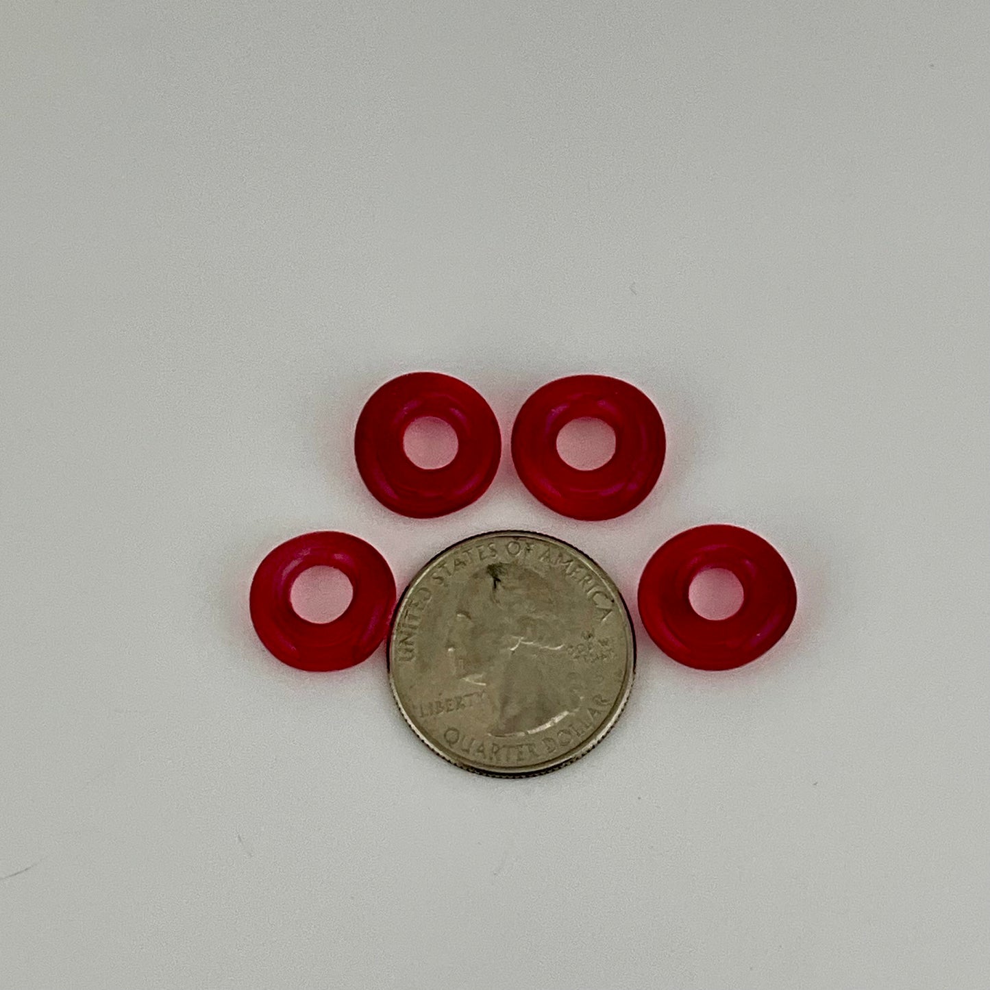 4 Telemagenta Glass Spacer Beads
