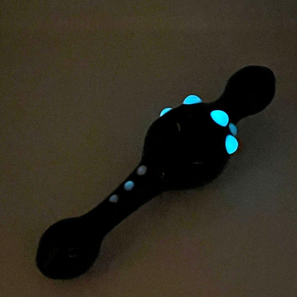Black SteamRoller Pipe with Glow in the Dark Marbles