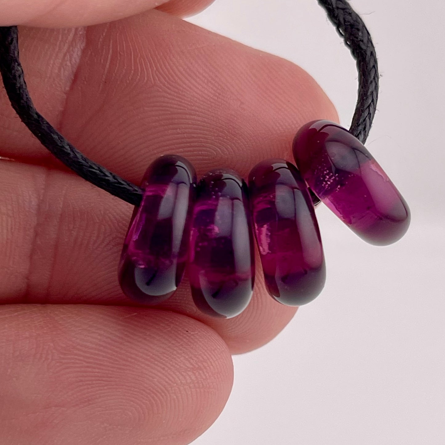 4 Royal Jelly Glass Spacer Beads