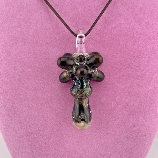 Pendant Pip Black and Butterscotch pendant pipe necklace’s