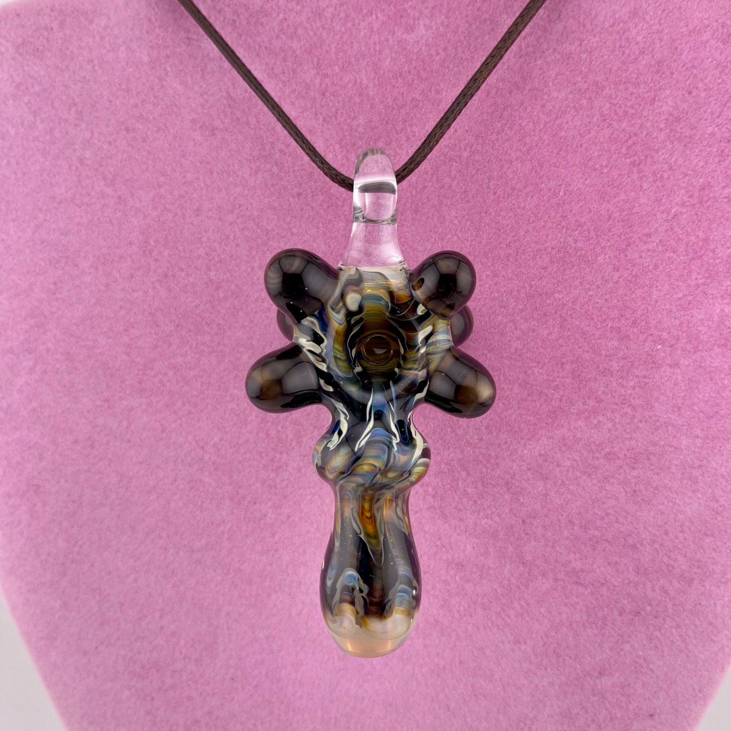 Pendant Pip Black and Butterscotch pendant pipe necklace’s