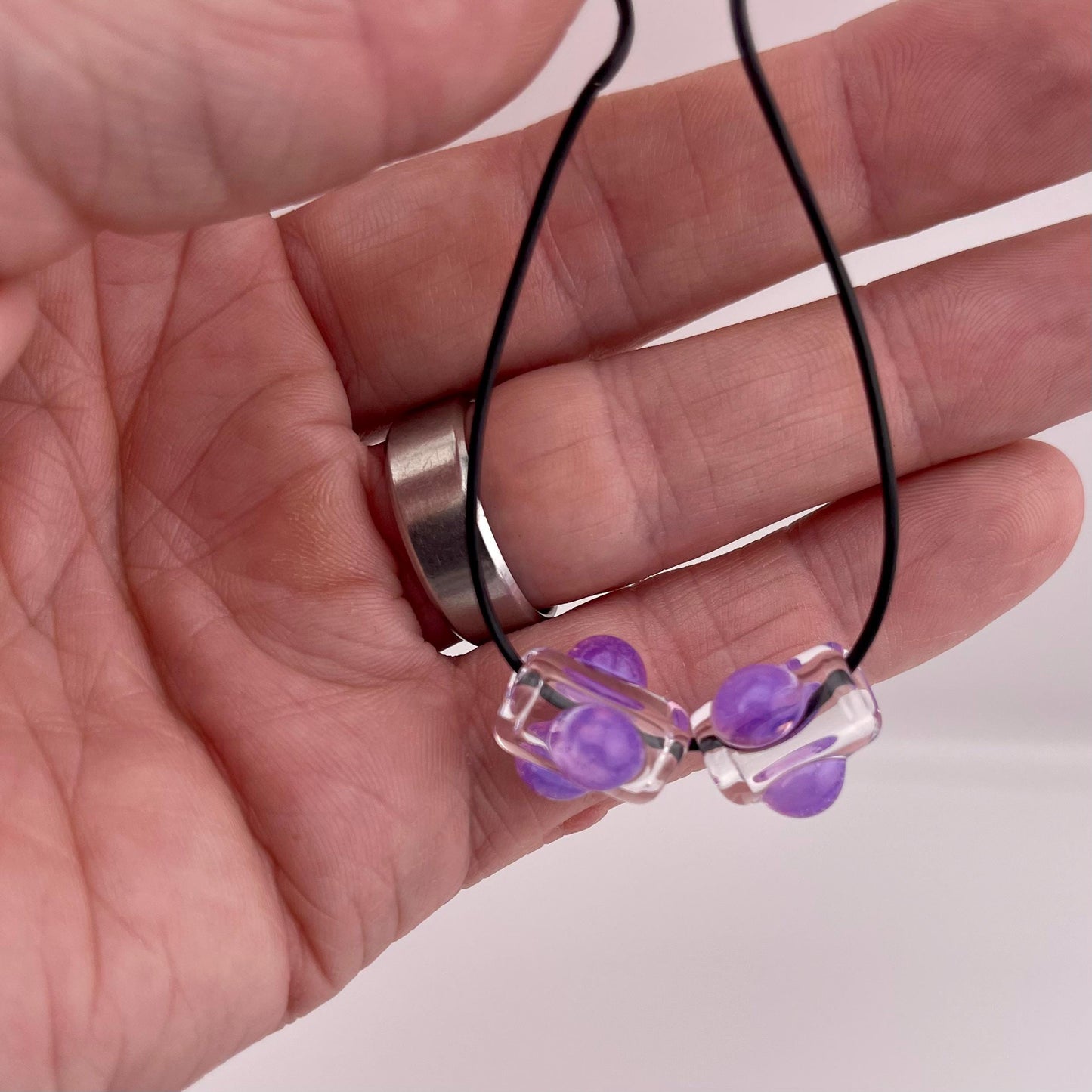 2 Loose beads clear with pink slime marble Bead necklaces beads phone strap hoodie beads shoelace beads for your crafting needs gift bead