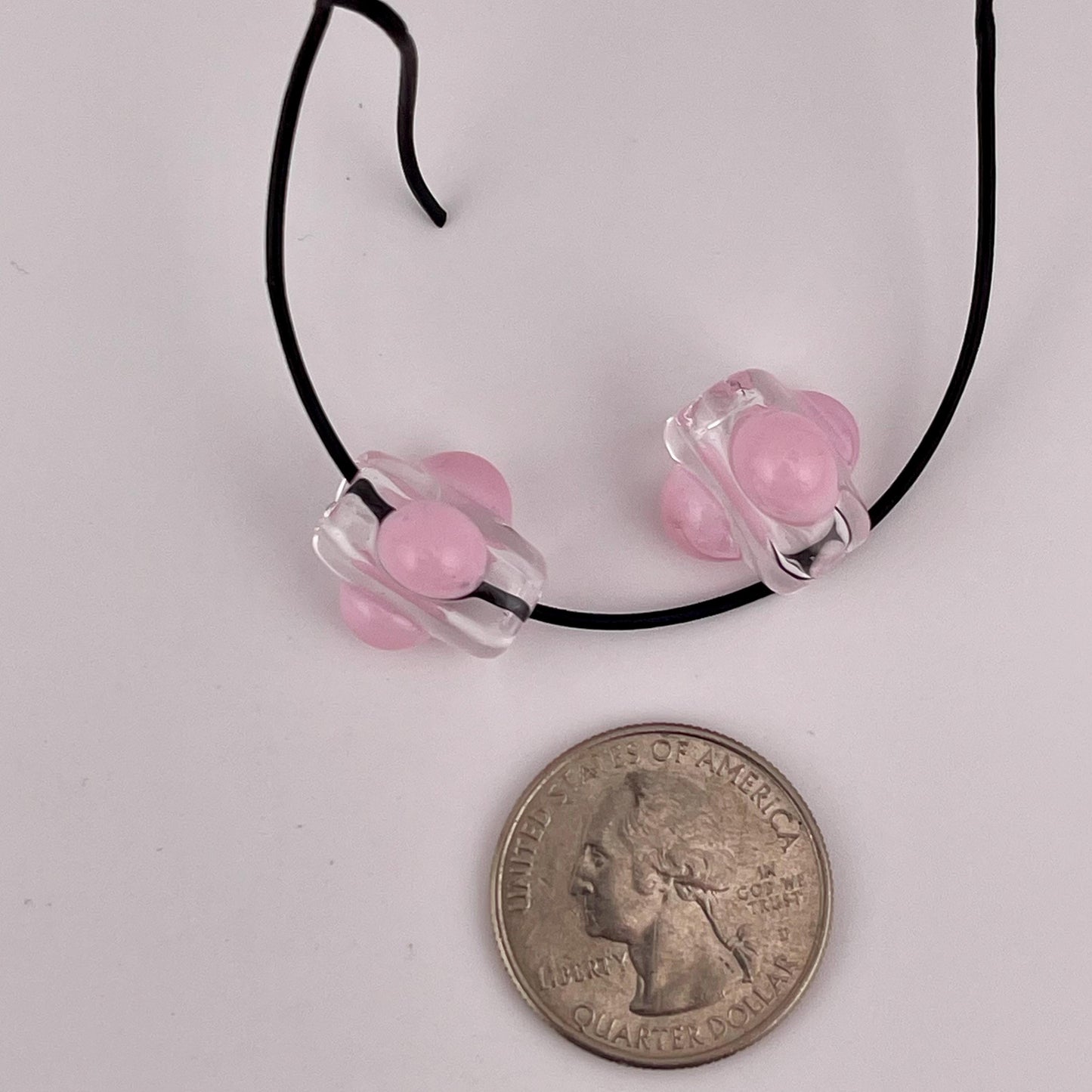 2 Loose beads clear with pink  marble Bead necklaces beads phone strap hoodie beads shoelace beads for your crafting needs gift bead